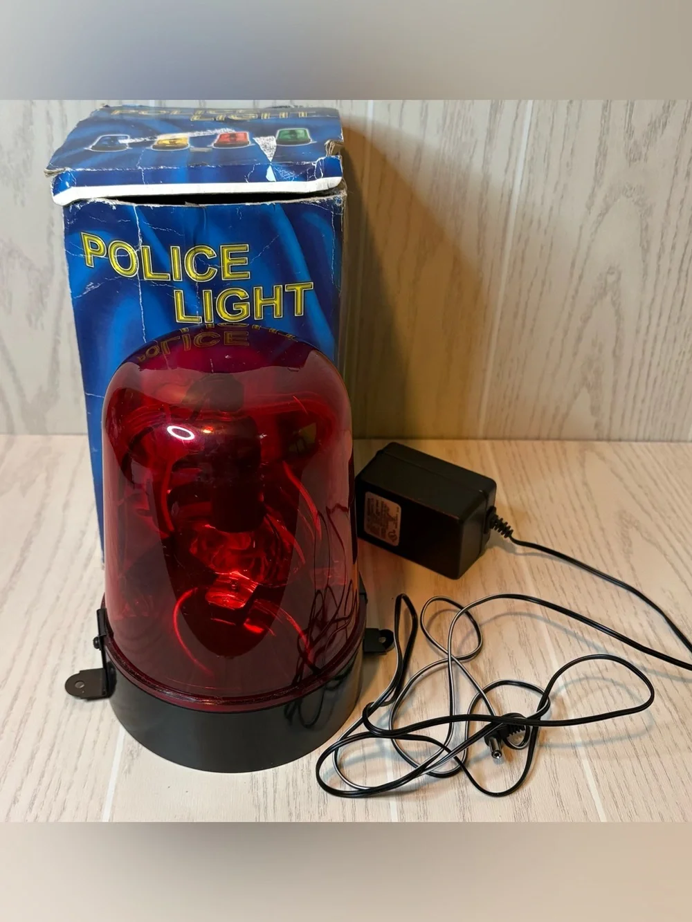 Vintage Party Rotating Flashing DJ Light Red Motion Police Tested
